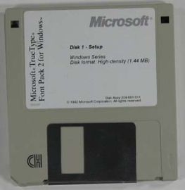 MICROSOFT TRUE TYPE FONT PACK 2 FOR WINDOWS - 2 DISK SET