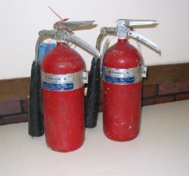 Vintage fire extinguishers
