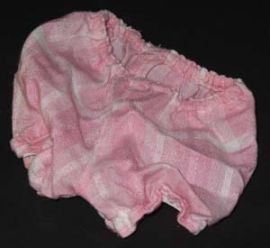 HAND-MADE PINK AND WHITE DOLL PANTS