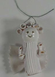 WHITE PASTA ANGEL ORNAMENT