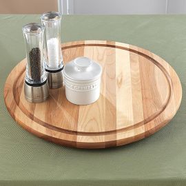 19" Lazy Susan Butcher Block