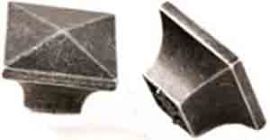 Pyramid Knob Antique Silver