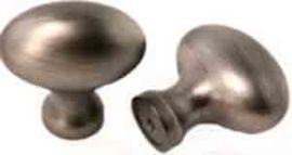 Football Knob, Brushed Bronze