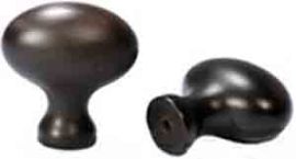 Football Knob, Matte Black